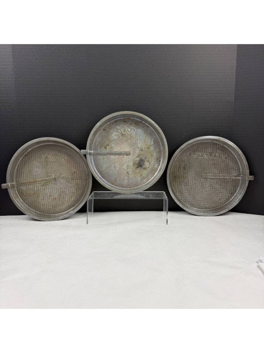 Vintage Ovenex Round Cake Pans with Slider Lot of 3